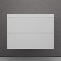 Style Line Тумба с раковиной Манхэттен 80 Plus подвесная эмаль белая матовая – фотография-2